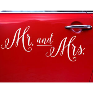 Mr and Mrs - 33x45 cm Klistremerke