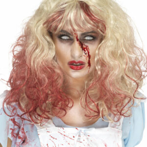 Blond og Blodig Zombie Alice Parykk