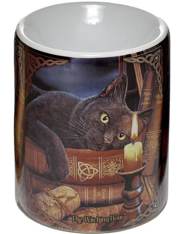 The Witching Hour - Oljebrenner med Motiv av Katt 10 cm - Lisa Parker