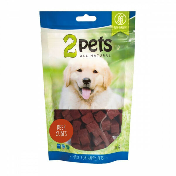 2Pets Cubes med Hjort 100 g