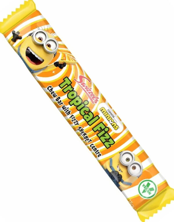 Swizzels Drumstick Chew Bar Minion Tropical Fizz - Mango og Ananassmak