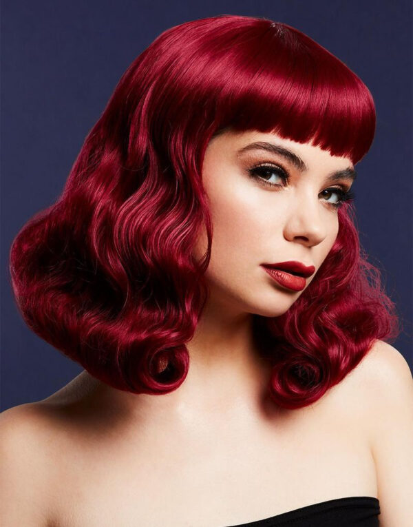 Bettie Deluxe Wig - Kan Styles! - Plommelilla Skulderlang Parykk