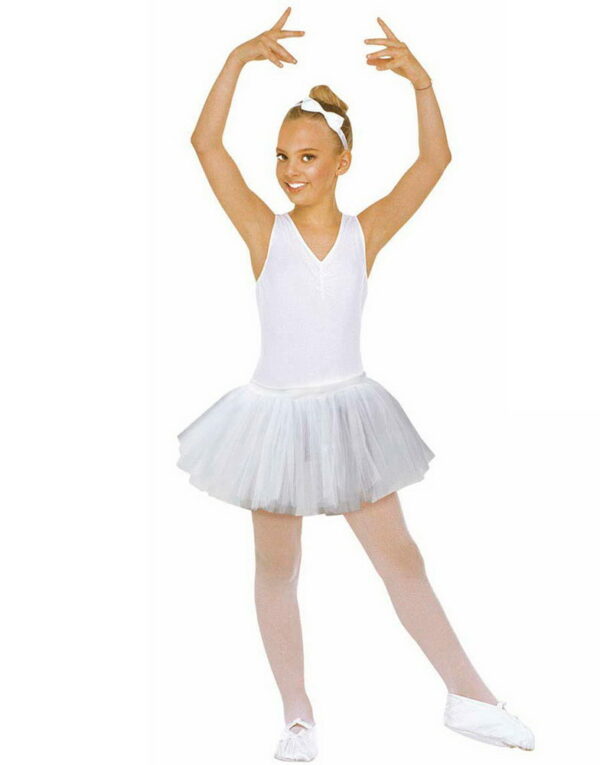 Hvit Ballerina Tutu - Kostyme Skjørt Barn