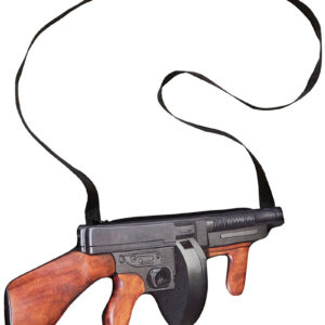 Tommy Gun Kostymeveske med Fotorealistisk Print 37x18 cm