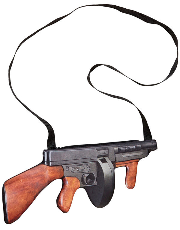 Tommy Gun Kostymeveske med Fotorealistisk Print 37x18 cm