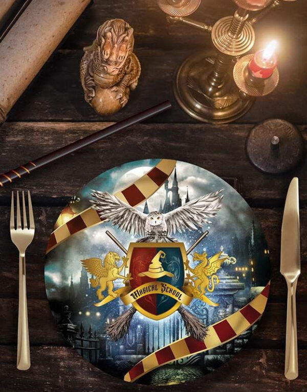 6 stk Harry Potter Inspirerte Tallerkener - 23 cm - Magical School