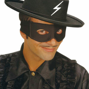 Svart Zorro Hatt