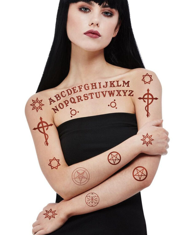 Sataniske / Oulja Midlertidige Tatoveringer