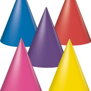 8 Stk Partyhatter i Assorterte Farger 17 cm