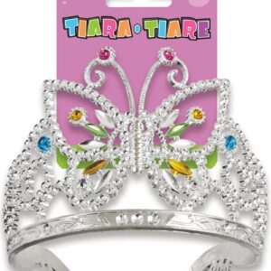 Sølvfarget Sommerfugl Tiara