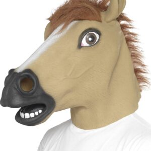 Hestehode med Hår - Latex Maske
