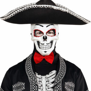 Hvit Day of the Dead Maske i Hardplast