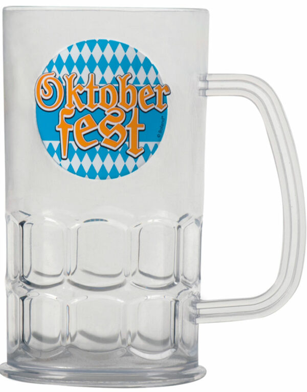 Gjennomsiktig Oktoberfest Ølglass i Plast 14 cm