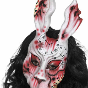 Evil White Rabbit Maske i Skumlatex