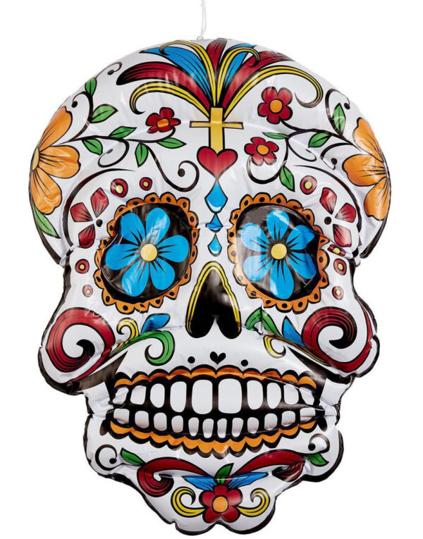 Oppblåsbar Day of the Dead Sugar Skull 100 cm