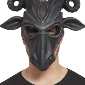 Deluxe Satanistisk Ramskalle Maske i Skumlatex