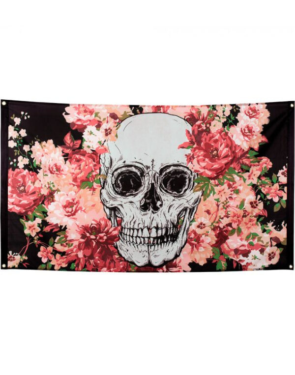 Stort Day of the Dead Flagg/Banner 90x150 cm