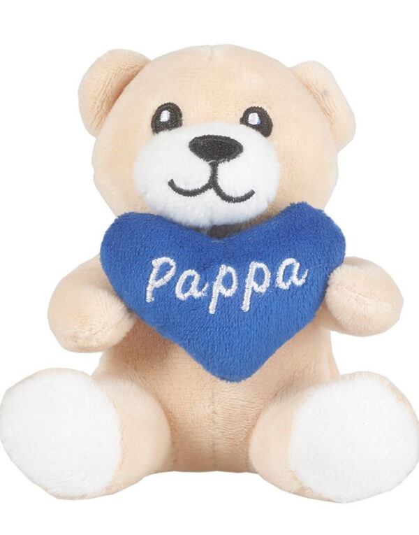 Pappa - Teddybjørn Bamse med Hjerte 10 cm