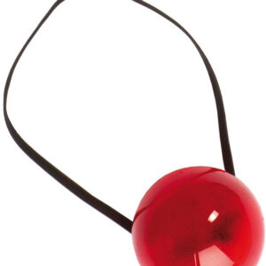 Rød Rudolf Nese i Plast med LED Lys