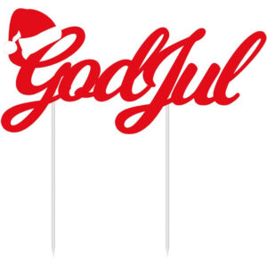 "God Jul" - Kaketopper 20 cm x 14