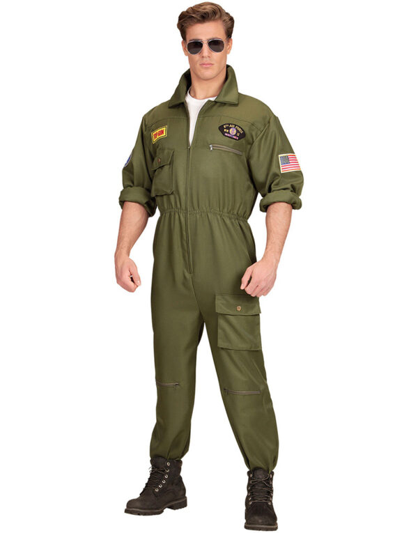 Top Gun Inspirert Jumpsuit Herrekostyme