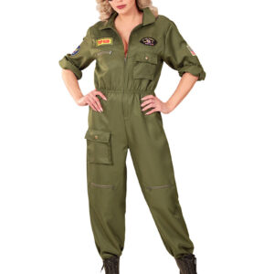 Top Gun Inspirert Jumpsuit Damekostyme