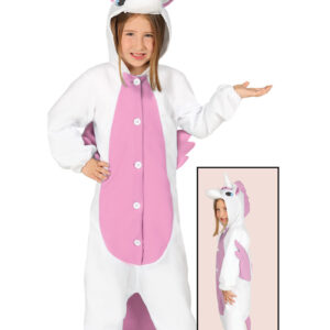 Kigurumi Rosa Unicorn Barnekostyme