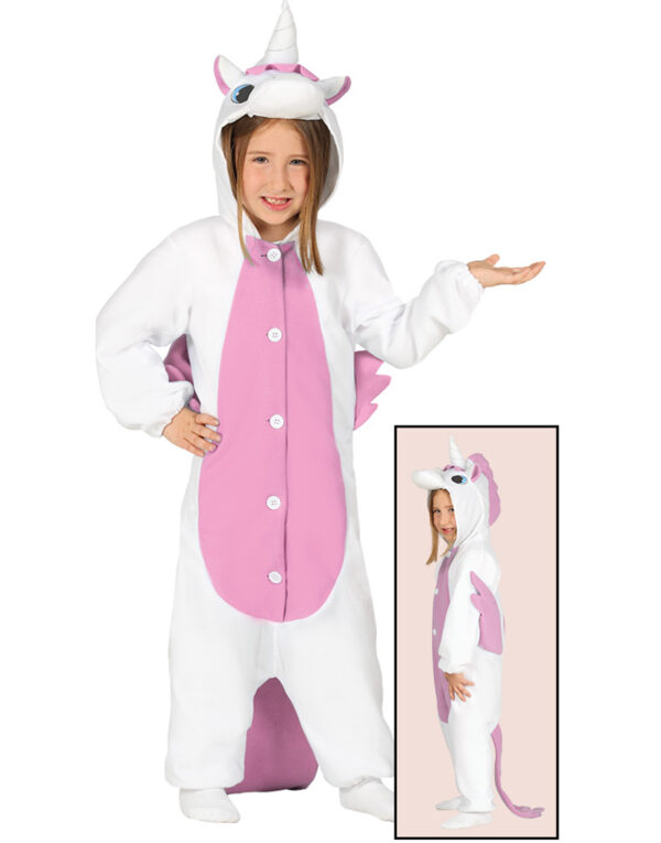 Kigurumi Rosa Unicorn Barnekostyme