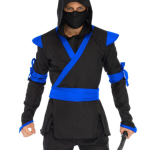 Blue Ninja Assassin Kostyme til Mann