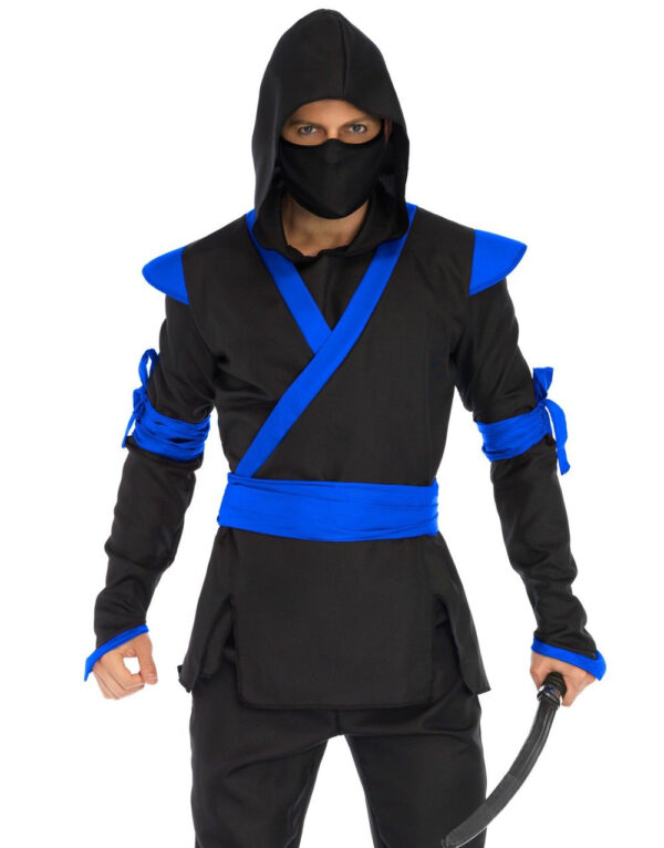 Blue Ninja Assassin Kostyme til Mann