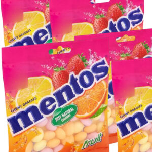 12 stk Poser med Mentos Fruit - Hel Eske 1620 gram