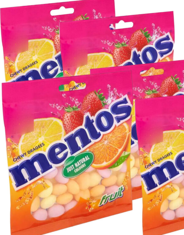 12 stk Poser med Mentos Fruit - Hel Eske 1620 gram