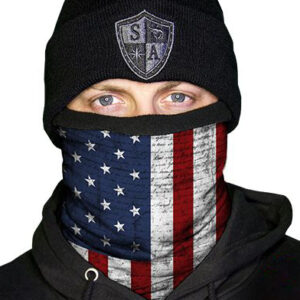 American Flag Frost Tech Face Shield / Microfiber Fleece Hals