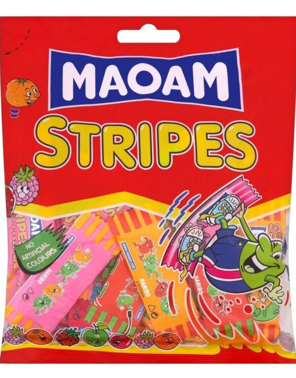 Haribo Maoam Stripes / Karameller med Fruktsmak 140 gram