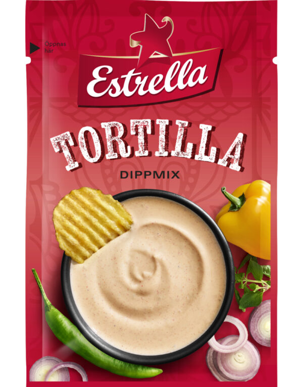 Tortilla dipmix 26 g - Med paprika- og chilismak