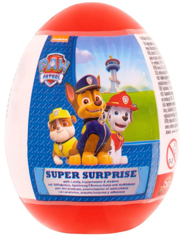 1 stk Paw Patrol Overraskelsesegg med Fruktgodteri