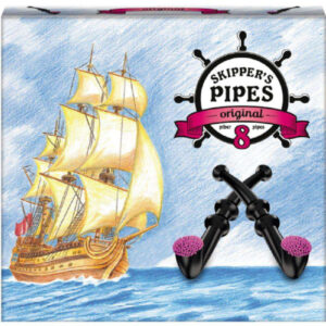 Gavepakke med 8 stk Skippers Pipes Original / Lakrispipe