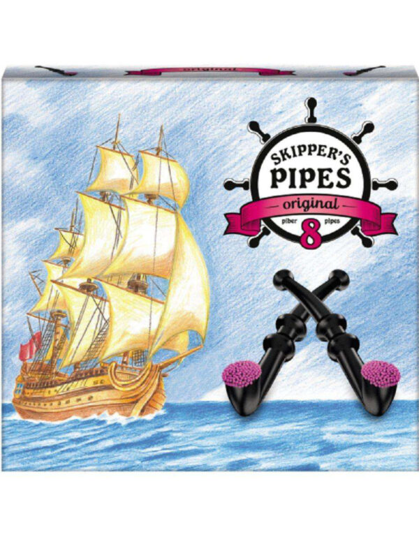 Gavepakke med 8 stk Skippers Pipes Original / Lakrispipe