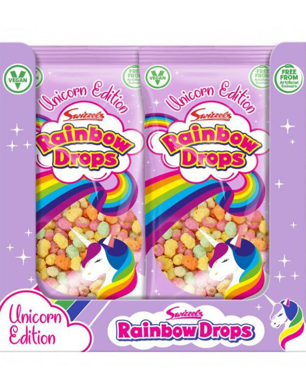 8 stk Swizzels Rainbow Drops Unicorn Edition - Hel Eske