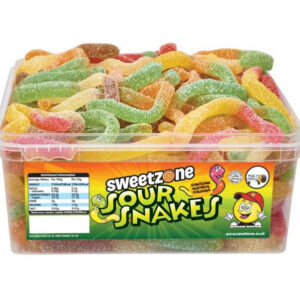120 stk Sweetzone Sour Snakes - Hel Boks 960 gram