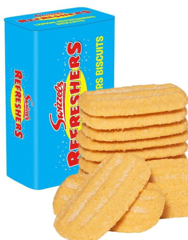 Swizzels Lemon Refreshers Kjeks i Fin Tinnboks 130 gram