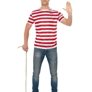 Where's Wally Kostymeskjorte med Lue og Briller