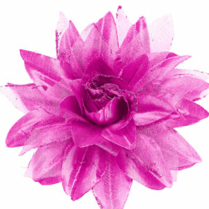 Hårklype med Elegant Rosa Blomst og Glitter