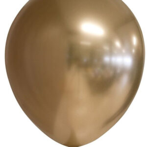 6 stk. 30 cm - Glossy Mirror Gullfargede Ballonger