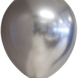 6 stk. 30 cm - Glossy Mirror Sølvfargede Ballonger
