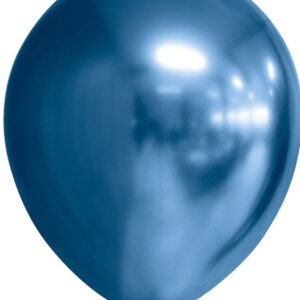 6 stk. 30 cm - Glossy Mirror Blå Ballonger