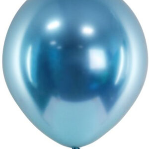 50 stk 12 cm - Blå Glossy Mirror Ballonger