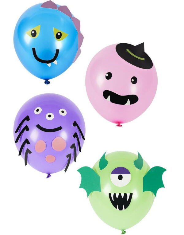 8 stk Monsterballonger med Ballongpynt