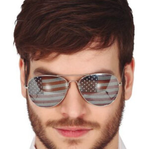 Pilotbriller med Det Amerikanske Flagget