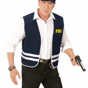 FBI Kostymesett med Vest og Caps